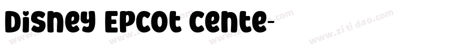 Disney Epcot Cente字体转换